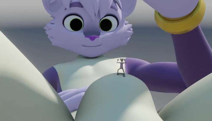 3D Furry Macro] Giant Bulge with Purple Cat & Tiny Dude HQ by Ducky -  Tnaflix.com