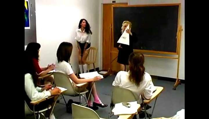 Spanked in front of the class (Lena Ramon, Emily Marilyn, Sheri Lynn) -  Tnaflix.com