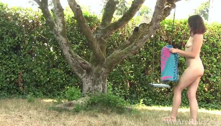 720px x 411px - We Are Hairy - Aislynn enjoys naked times on her outdoor swing TNAFlix Porn  Videos
