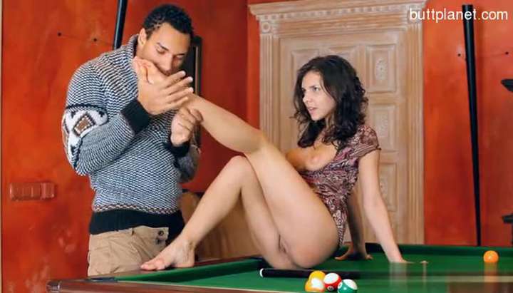 Sexy Brunette Fucked On The Pool Table - Sexy brunette chick sex on pool table - Tnaflix.com