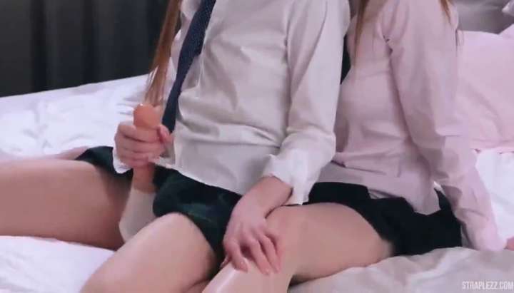 Hardcore Teen Lesbian Strap On - Cute Teen Lesbians Have Strap-On Sex After School - Tnaflix.com