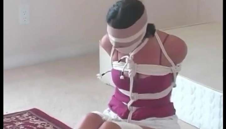 720px x 411px - tape gagged, blindfolded and tied with lots of rope. Struggling too! -  Tnaflix.com