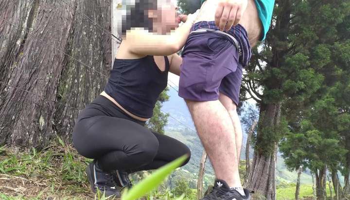 Casual Blowjob - a great blowjob in the middle of a casual walk, with some people around 4K  TNAFlix Porn Videos