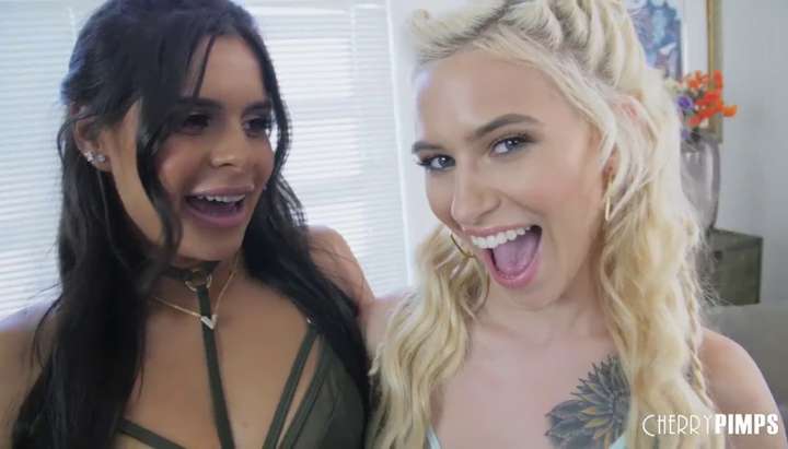 Squirting Blonde Lesbians - Black Hair Latina Squirts When A Sexy Blonde Lesbian Licks Her Tight Pussy  (Kiara Cole, Katya Rodriguez) - Tnaflix.com, page=3