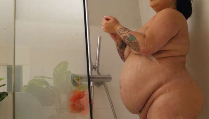 bbw big belly shower TNAFlix Porn Videos picture