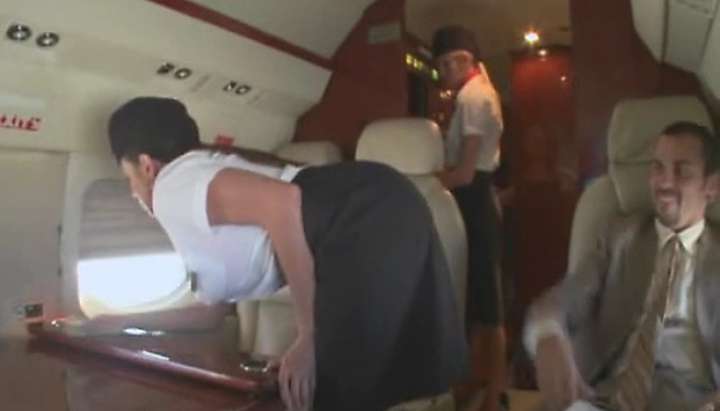 Porn In The Plane - Hot threesome on a private plane - Tnaflix.com