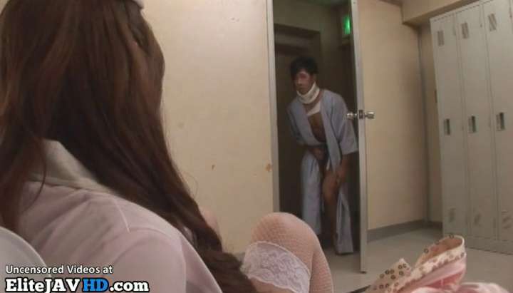 Japanese nurse in stockings fucks a patient - Tnaflix.com