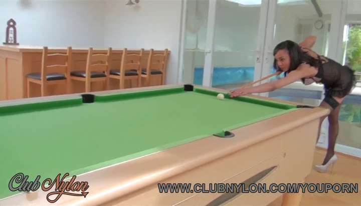 Ebony Lesbian Pool Table - Ebony lesbian babes play pool game loser has to lick pussy and the nylons  must stay on even when fucking huge toy (Alyssa Divine) TNAFlix Porn Videos