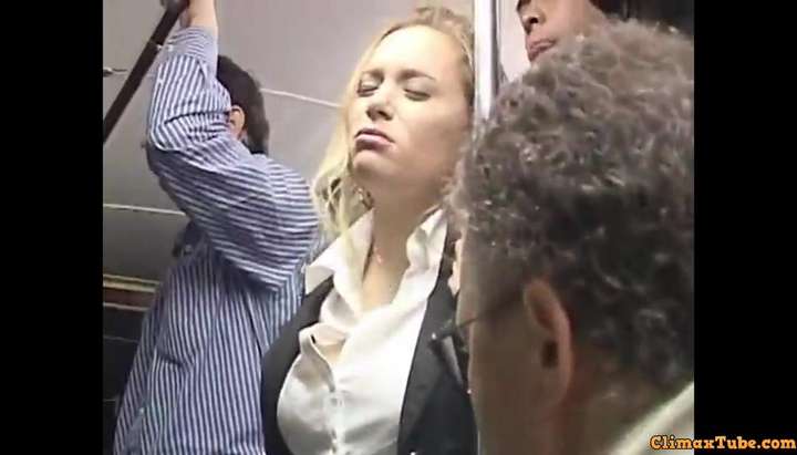 Blonde groped to orgasm on bus TNAFlix Porn Videos picture