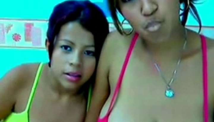 Latina Lesbians Big Boobs - Busty lesbian latinas rubs tits between them - video 1 TNAFlix Porn Videos