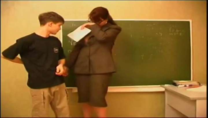 Horny For Her Student - horny Russian teacher banged by her student - Tnaflix.com