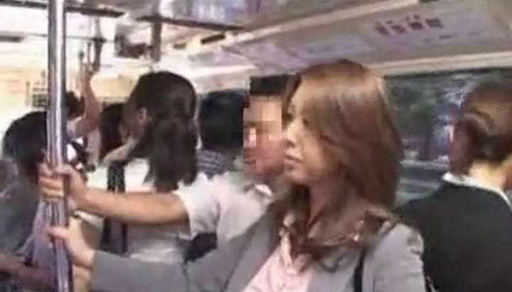 Sexy Japanese babe getting her ass touched in the public bus - Tnaflix.com