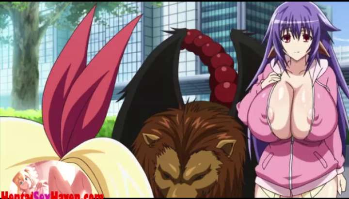 Hentai Lesbian Monsters - Monster with long tentacles fuck two lesbian sisters - Tnaflix.com