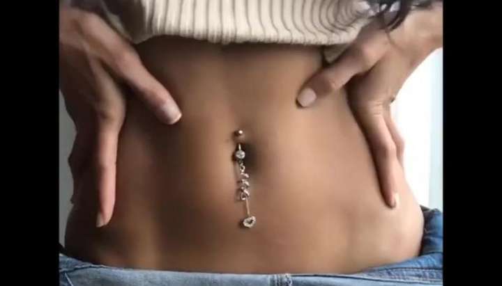 sexy belly button piercing - Tnaflix.com
