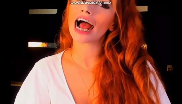 Kat Braces Sexy - Cute Redhead w/ Braces Shows Mouth & Tongue Hot Fetish - Tnaflix.com
