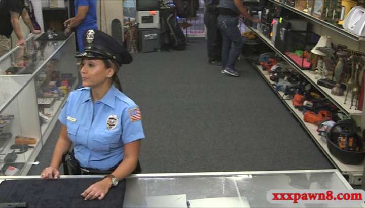 Police Big Tits - Big tits police officer sucks and fucked the pawn man - video 1 -  Tnaflix.com
