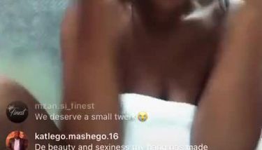 Mzansi girl Gee_miny let the towel down and more on IG live ...