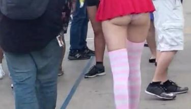 Very Short Miniskirt Ass Voyeur