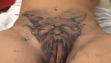 Tattoo in pussy
