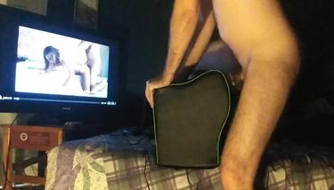 Watching porn and fucking
