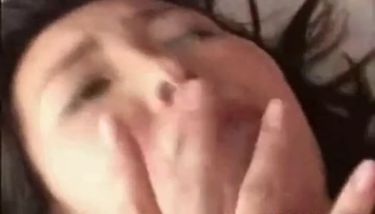 immature gets a facial in a gangbang