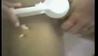 hot girl with nice tits plays in the shower
