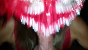 Blowjob with mask-tube porn video