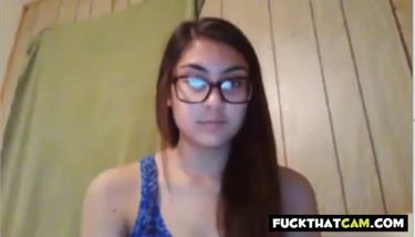 Hot Asian Webcam Teen In Glasses Playing