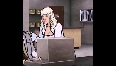 BLONDE SPY BLOWJOB - Archer cartoon porn, blowjob under table ...