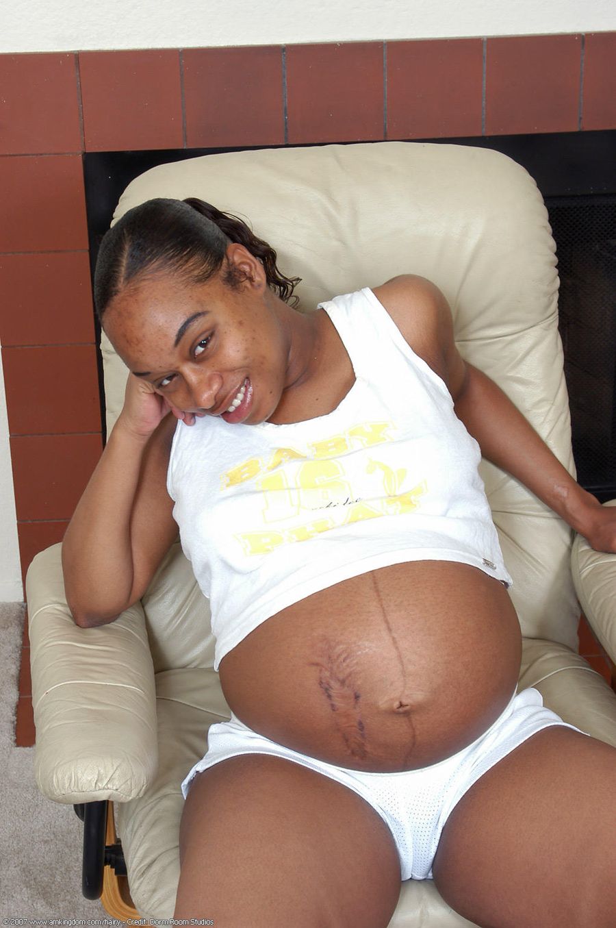 Ebony pregnant hard